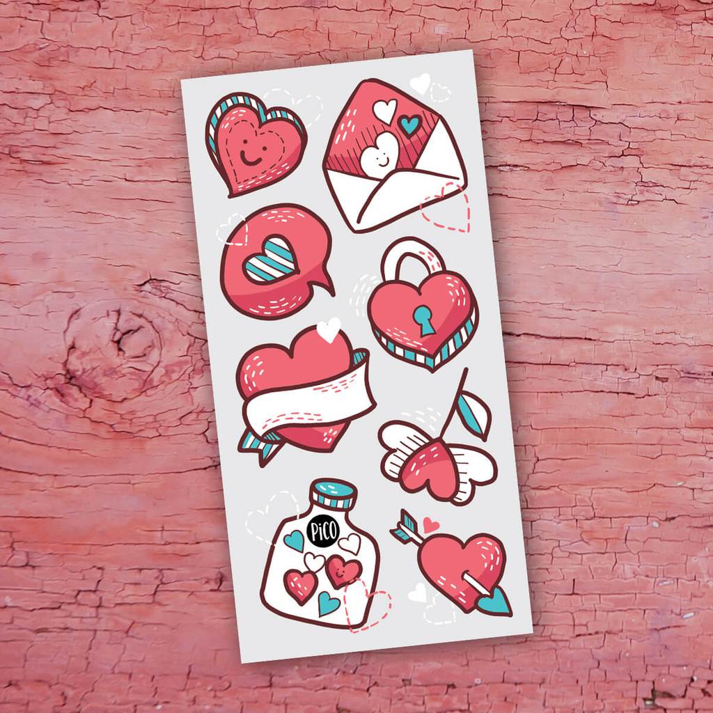 Tatouages Temporaires - La Saint-Valentin