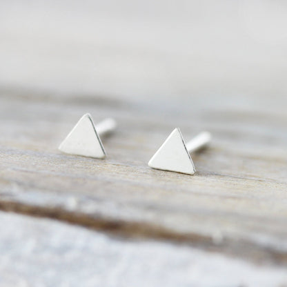 Boucles D’oreilles - Mini Triangles Argent Sterling