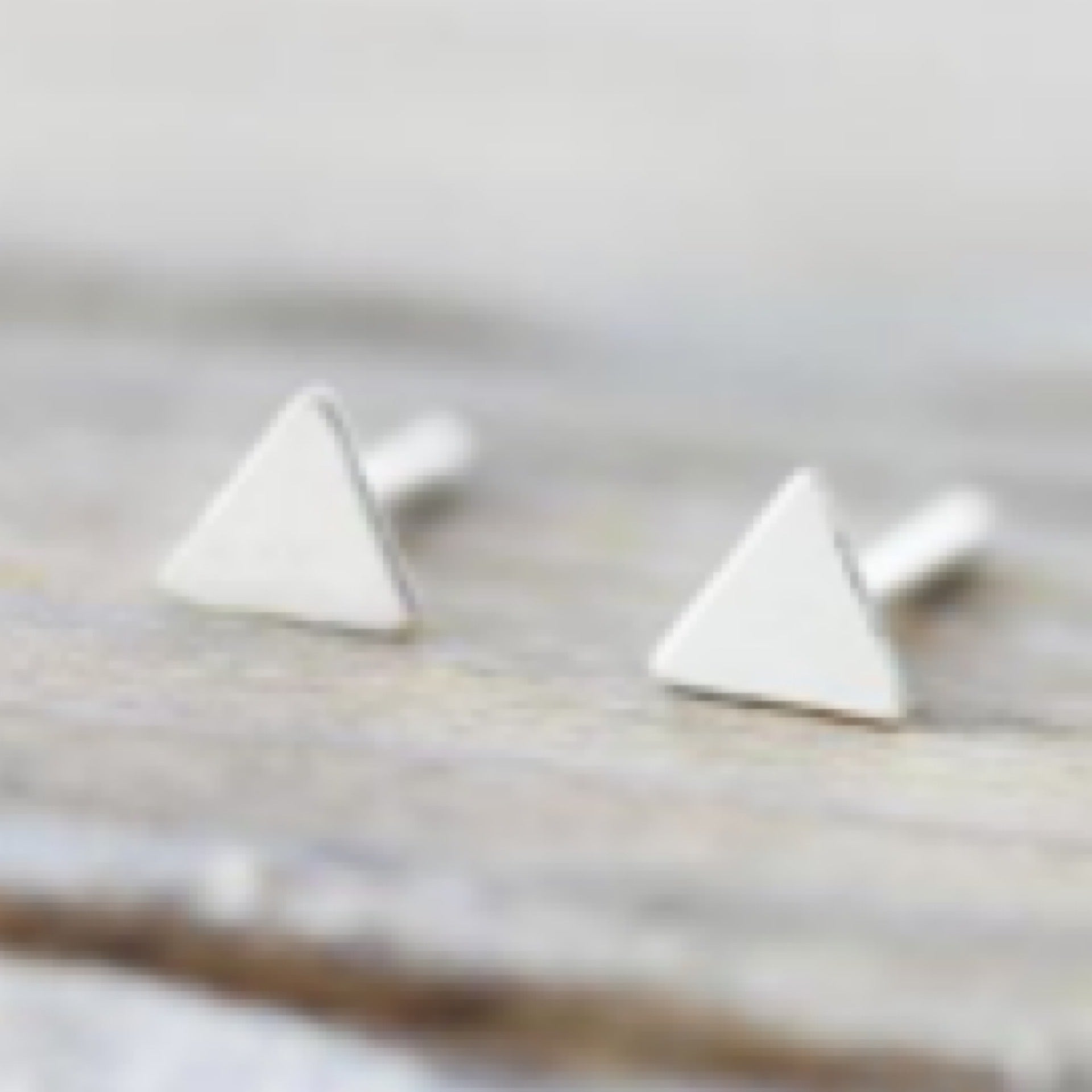 Boucles D’oreilles - Mini Triangles Argent Sterling