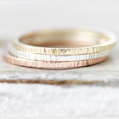 Bague Lignée Carrée - Couleurs Variées