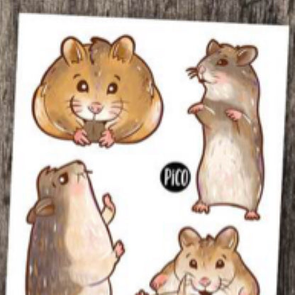 Tatouages Temporaires - Les Hamsters