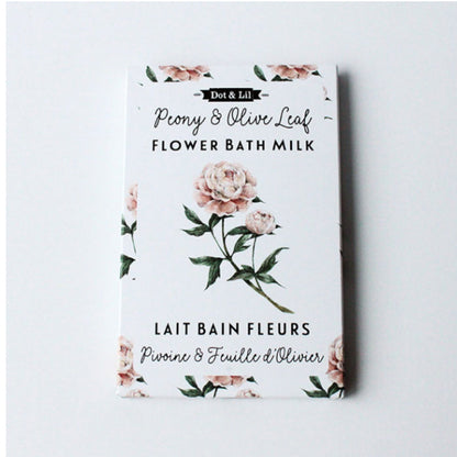 Sachet Lait Bain - Pivoine & Feuille D’olivier