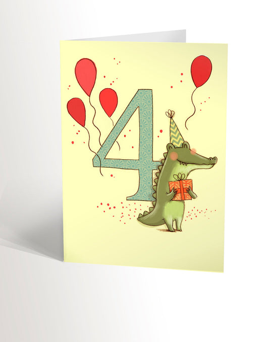 Carte De Souhait - 4 ans