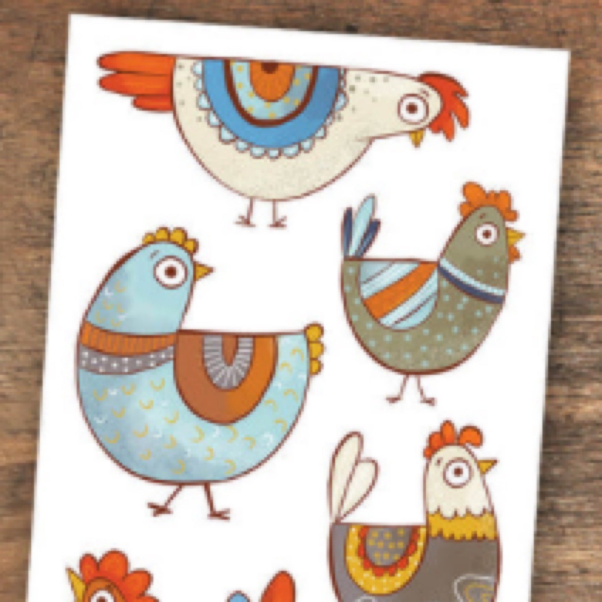 Tatouages Temporaires - Les Poules