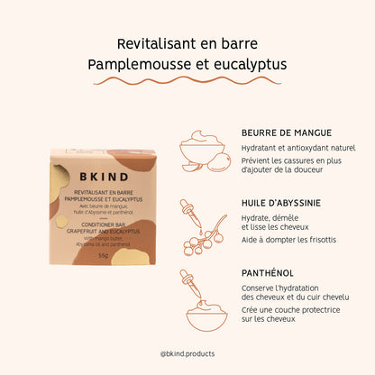 Revitalisant En Barre - Pamplemousse & Eucalyptus