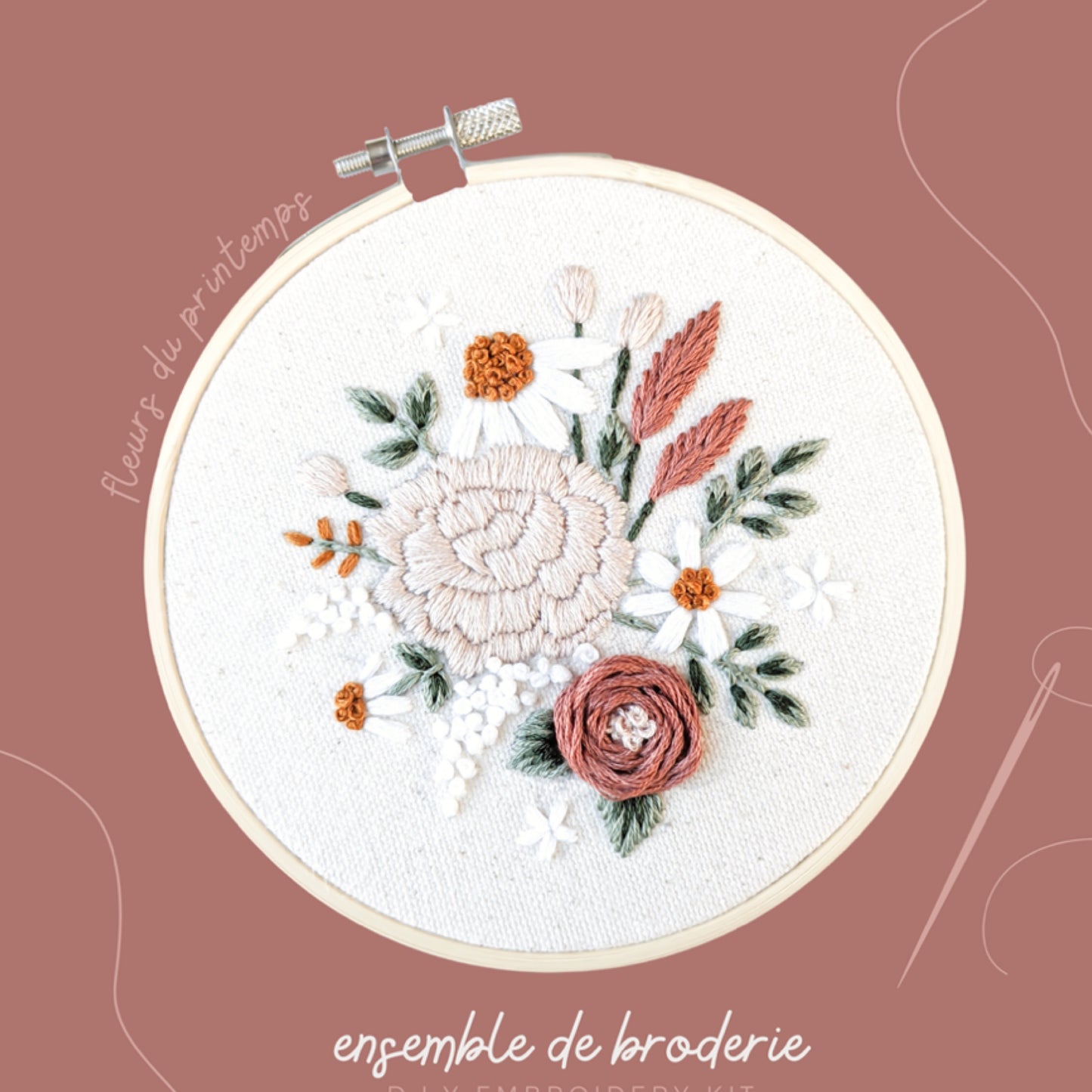 Kit De Broderie D.I.Y. - Fleurs Du Printemps