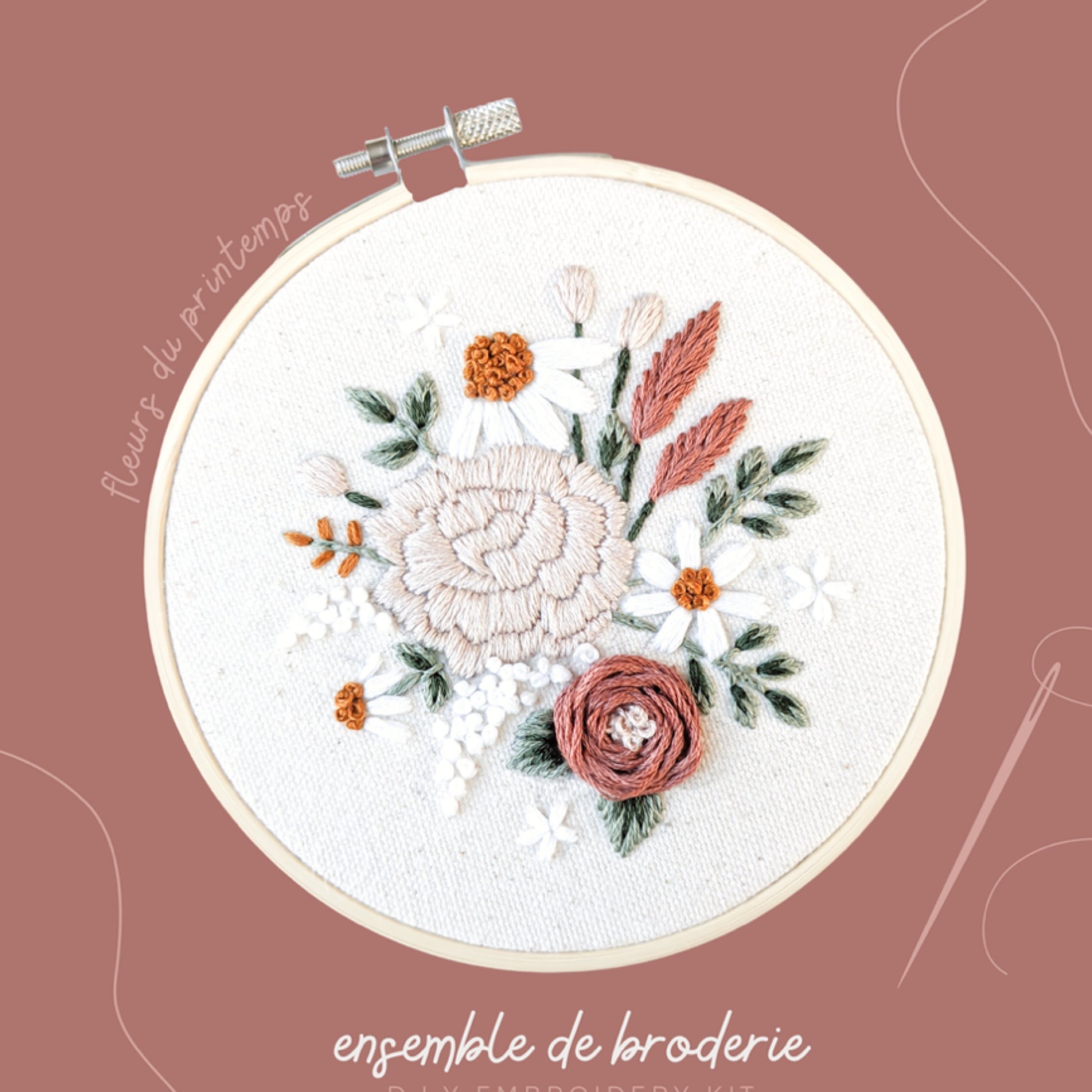 Kit De Broderie D.I.Y. - Fleurs Du Printemps