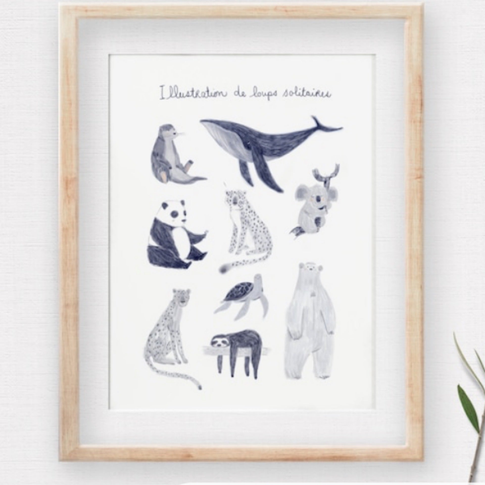 Affiche - Animaux Bleus