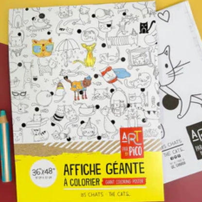 Coloriage Géant - Les Chats