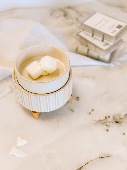 Diffuseur Pour Pastilles De Cire 2 en 1 - Céramique & Bois