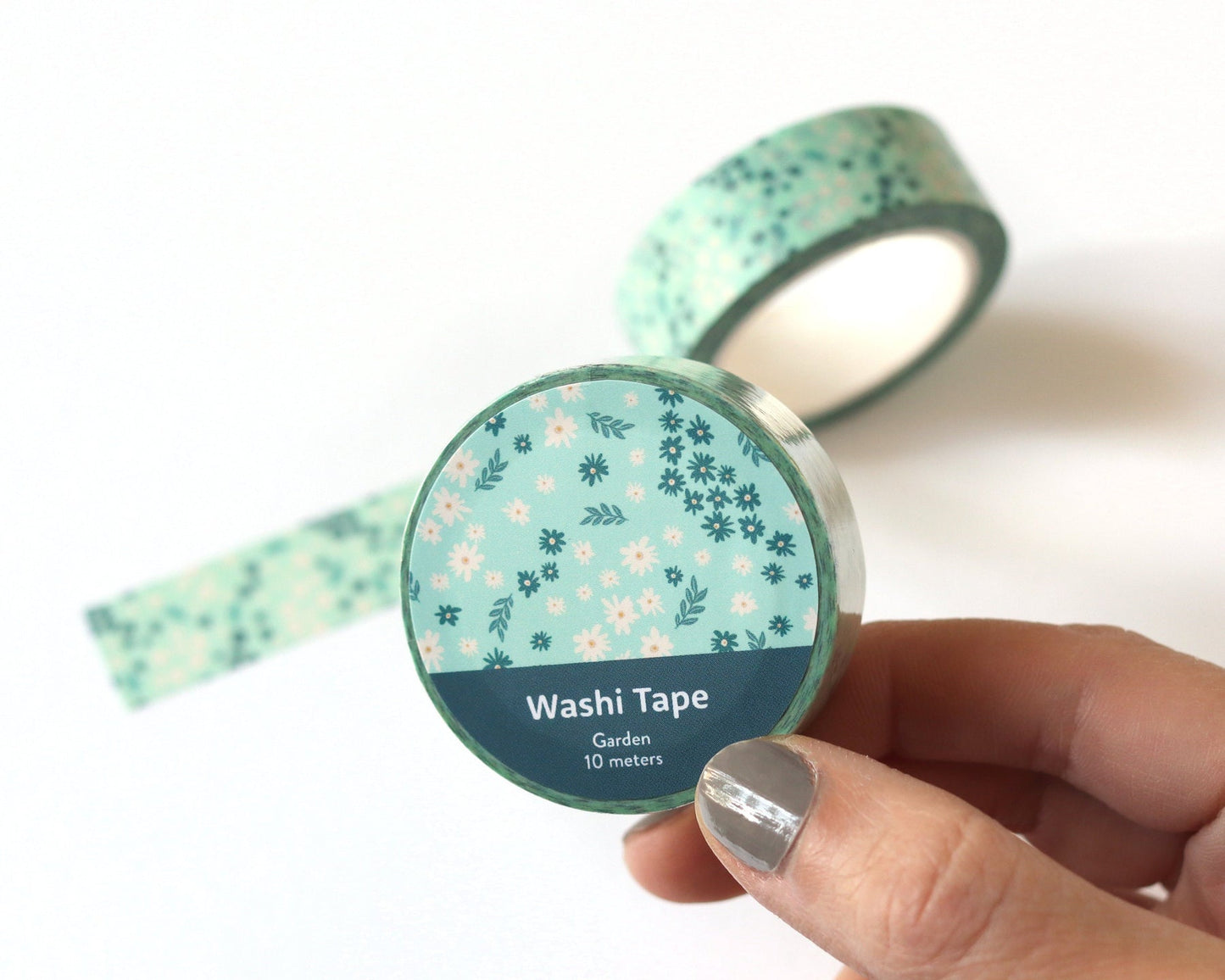 Washi Tape - Floral Bleu