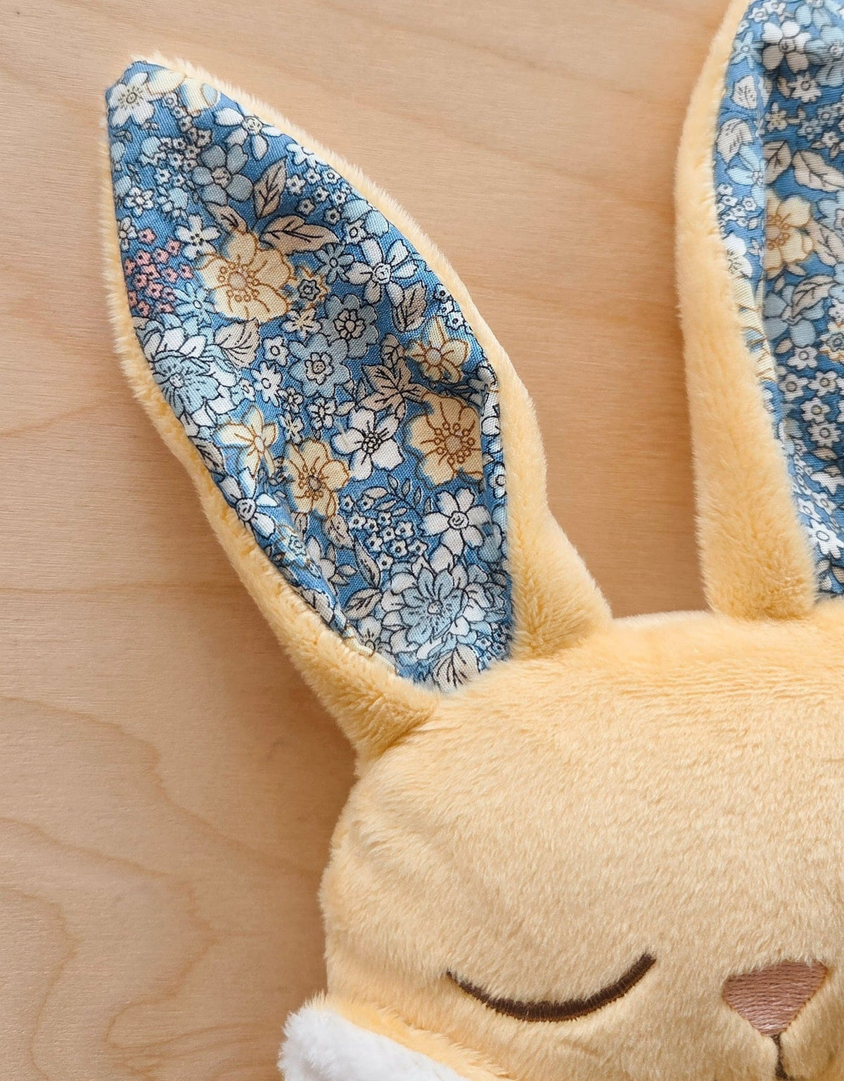 Doudou Lapin - Jaune Fleuri