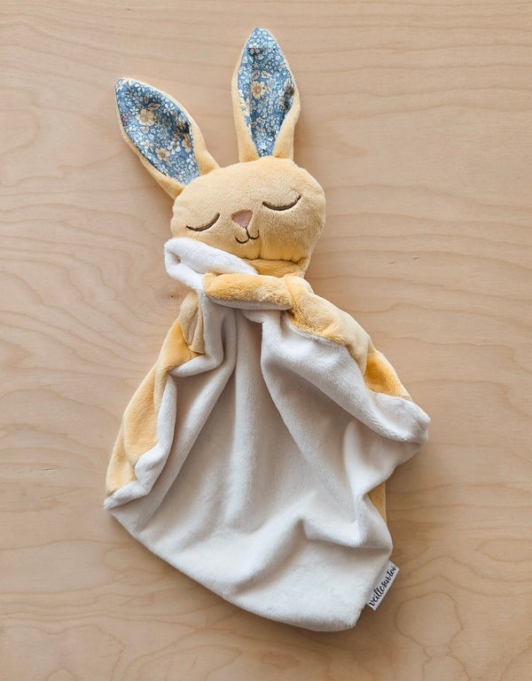 Doudou Lapin - Jaune Fleuri